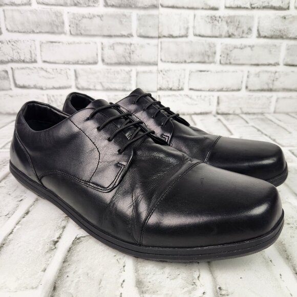 Birchbury Brenston Men Sz US 14 EU 47 Black Leather Barefoot Slip On Dress Shoe - Picture 1 of 10